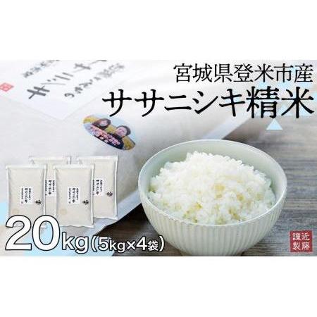 ふるさと納税 宮城県登米市産ササニシキ精米20kg×6回 宮城県登米市