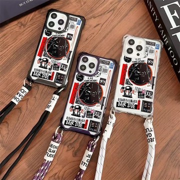 黑武士 四角可挂繩 防摔 無綫充電磁吸適用iphone 18 pro max17 16 15 14 13 12手機殼