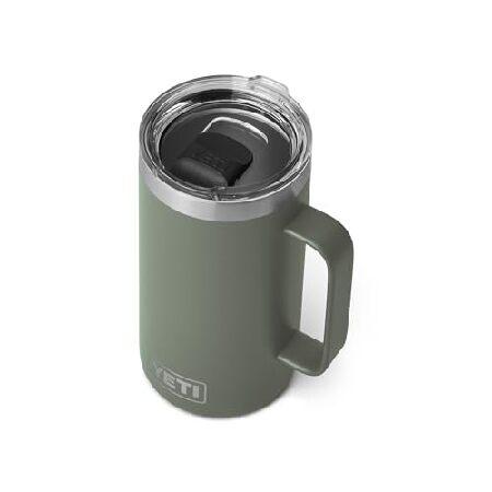 YETI Rambler 24 oz Mug, Vacuum Insulated, Stainless Steel with MagSlider Lid, Camp Green