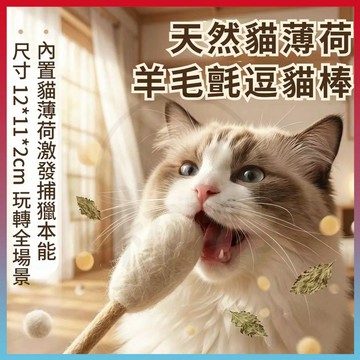 全网热销🔥 棉簽逗貓棒 自嗨逗貓棒 貓薄荷玩具  棉花棒貓玩具 羊毛氈貓咪玩具 貓咪磨牙 貓磨牙解悶 棉花棒逗貓棒