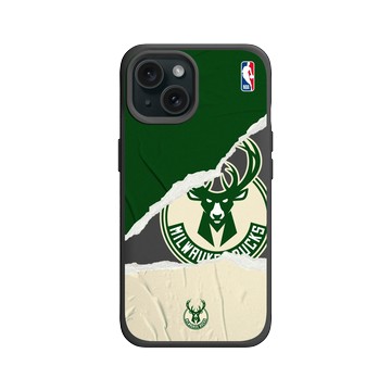 iPhone 15 SolidX 黑 - NBA - 熱血系列-密爾瓦基公鹿 Milwaukee Bucks - Sweat and Tears