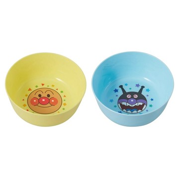 ANPANMAN 麵包超人 點心碗2件組 日本製  麵包超人 + 細菌人  1套