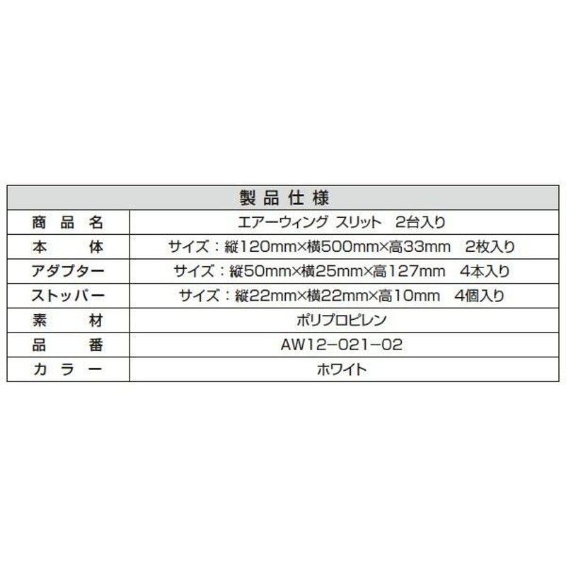 エアーウィングスリット (2台入り) AW12-021-02/AW12-022-02 エアコン エアーウィング 風除け 風よけ 風避け エアーウイング  風カバー ルーバー エアコン風除け | LINEショッピング