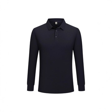 2025秋冬男士時尚色翻領修身休閑跨境外貿長袖簡約新品POLO衫廠家鑫弘-衣錦男裝