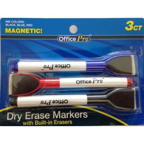 Office Pro Dry Eraseマーカーセット内蔵消しゴムとマグネット付き、3count 並行輸入 LINEショッピング