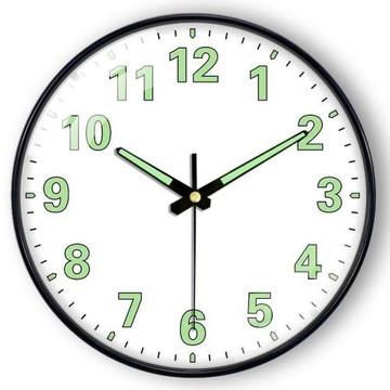 夜光鐘表掛鐘萬年歷時鐘簡約客廳靜音晚上顯示萬年歷掛墻