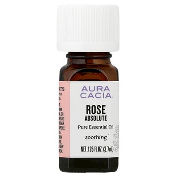 Aura Cacia, 全純精油，玫瑰精油，0.125液盎司（3.7毫升）