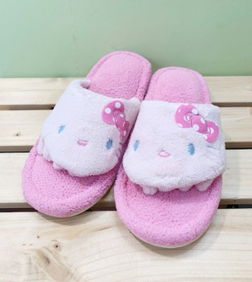 【震撼精品百貨】Hello Kitty 凱蒂貓~三麗鷗 Hello kitty 夾腳五指室內拖鞋-粉蝴蝶結#13072