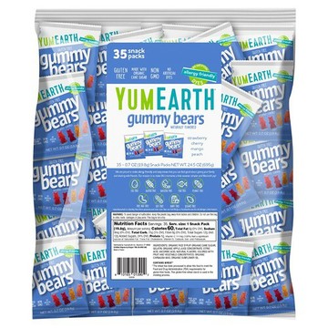 YumEarth, 小熊軟糖，什錦，35 袋，每袋 0.7 盎司（19.8 克）