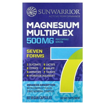 Sunwarrior, Magnesium Multiplex, 60 Vegan Capsules