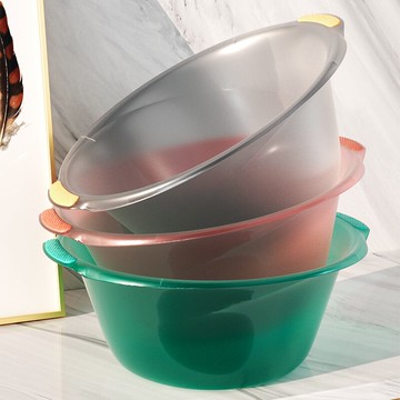 輕奢透明洗臉盆加厚塑料盆子家用洗衣盆大號學生宿舍用洗衣服盆