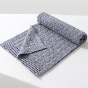 【米蘭精品】圍巾針織披肩-羊毛H字母提花針織男女配件4色74io9