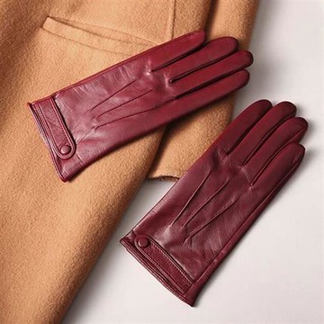 【米蘭精品】真皮手套羊皮手套-全掌觸控高級時尚女配件12色74im4