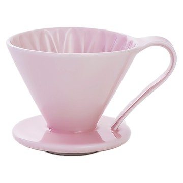 CAFEC 有田燒陶瓷錐形花瓣濾杯 2-4杯份  粉紅色 2~4杯份  1個