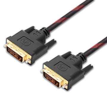 Bravo-u DVI24+1 公對公 鍍金雙磁環尼龍編織影像連接線_3M