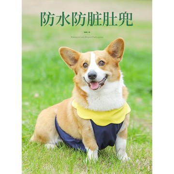 柯基肚兜防水護肚子犬夏季專用春秋防著涼寵物狗雨衣防臟狗狗衣服