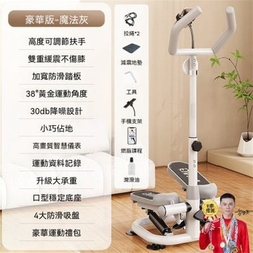 室內靜音踏步機 減肥器材 靜音瘦神腿 登山腳踏 室內運動健身器材（扶手踏步機）