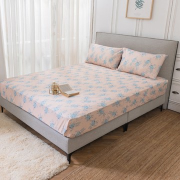 【日本旭川】石墨烯床包枕頭套件組雙人_花蔓