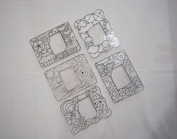 【愛玩色創意館】彩繪相框素材 現貨 共5種圖案 可自由選擇