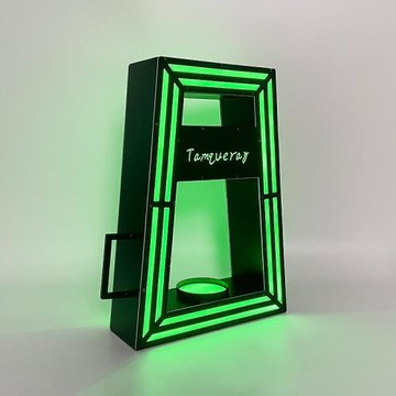 創意發光酒座高檔洋酒酒托展示架酒吧鐵藝黑桃A香檳出酒架道具