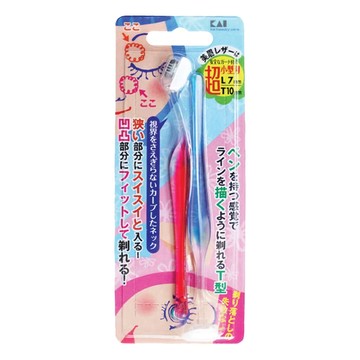 KAI 貝印 超小頭修眉刀  L + T 型  1組