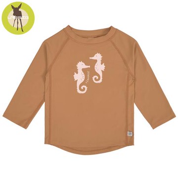 德國LASSIG-嬰幼兒抗UV長袖泳裝上衣-焦糖海馬