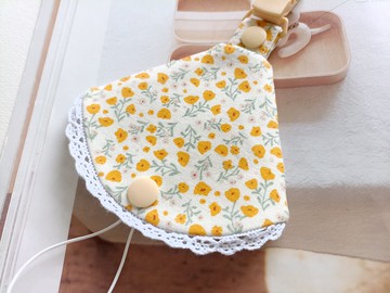 【5日內出貨】棉蕾絲二合一奶嘴夾 奶嘴防塵套+奶嘴夾 雙重功