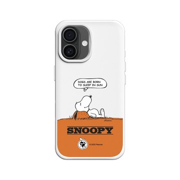 iPhone 16 SolidX 白 - 史努比 Snoopy 75th Anniversary - 75週年-休息一下