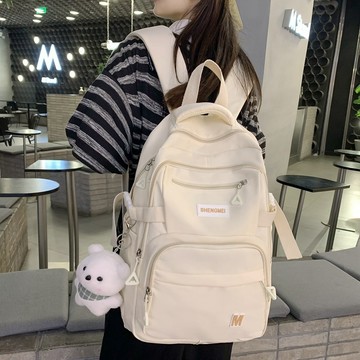 免運💯大容量書包女 韓版百搭高中生大學生網紅雙肩包 森係風潮牌初中學生 大學生高顔值雙肩包 ins日係國中大容量書包女