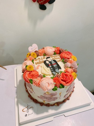 似顏繪花藝蛋糕 人像繪圖蛋糕 超美蛋糕 鑠甜點 客製化 可題字