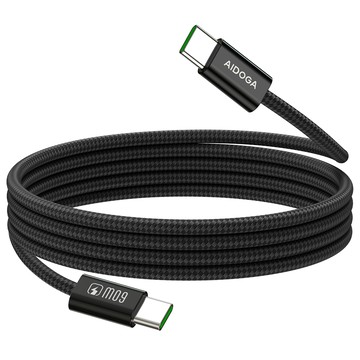 AIDOGA USB-C TO Type-C PD充電傳輸線 QC3.0 FastGo系列 2M 支援iPhone17/安卓/手機/平板/筆電