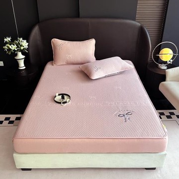 床蓋三件套夏季乙綸涼感冰絲防滑涼席子降溫席柔軟親膚床笠四件套