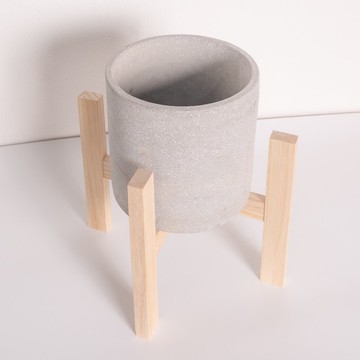 實木十字花架子 中盆器架 室內植物架推薦 巧繪網植物館