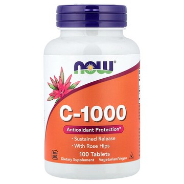 NOW Foods, C-1000 維生素 C 營養片，含玫瑰果，100 片裝