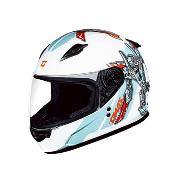 【SOL Helmets】GMAX 49Y 全罩式安全帽 (羅伯特_白/藍綠)