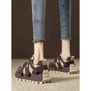 春季女士歐貨爆款炸街老爹鞋2026新款厚底運動鞋女款小蠻腰阿甘鞋