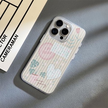 免運+隔日🚚行李箱紋手機殼 綠葉鮮花標籤 適用蘋果17promax 16Pro 15plus14 13 12 11防摔