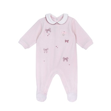 狐狸小公主-蝴蝶結刺繡有領後開兔裝