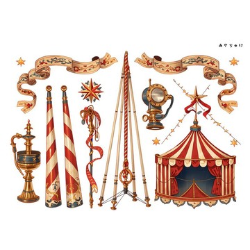 【6 月新品】20-134-0249 裁切紙 馬戲團風格