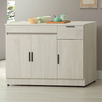 文創集 夏斯4尺三門二抽餐櫃-121x40x83cm免組