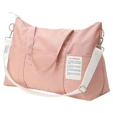 Scandihome 大容量旅行袋 撞色防水 多層收納 可置於行李箱  51 x 20 x 35cm  粉色