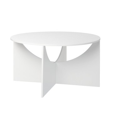 Charlotte 幾何圓咖啡桌（純白）
