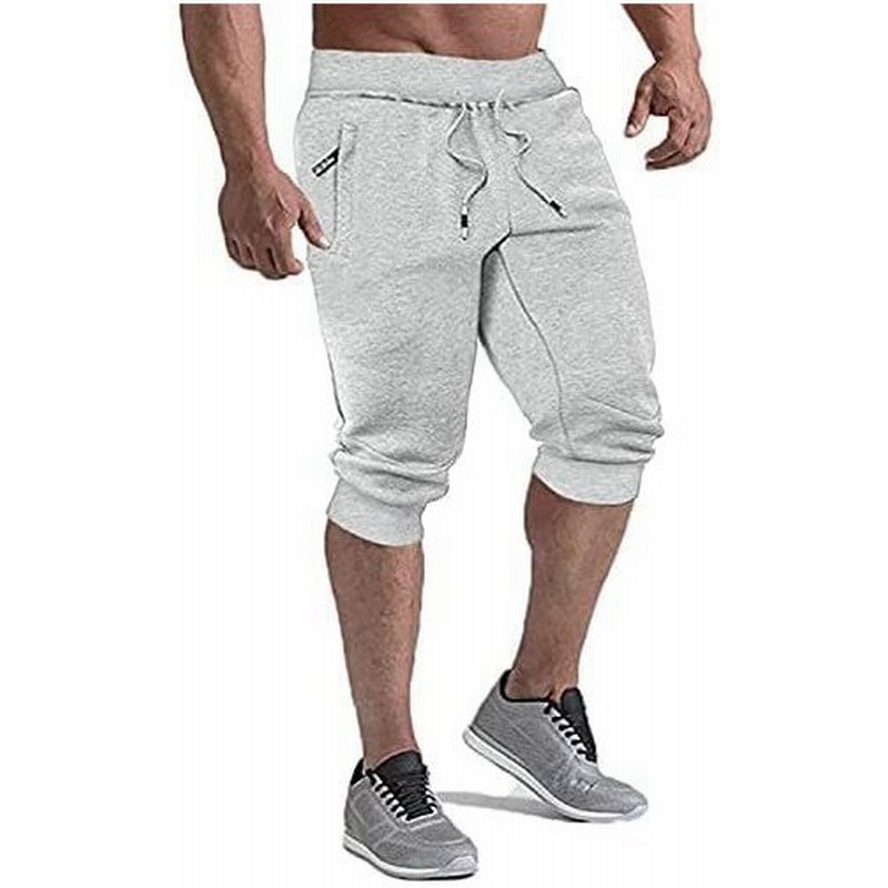 Wohthops ジョガーパンツ メンズ スポーツ ハーフパンツ トレーニングウェア ショートパンツ スウエット 1 グレー Xl 通販 Lineポイント最大get Lineショッピング