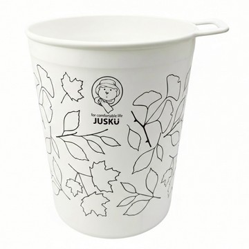JUSKU 佳斯捷 收納桶  21.3 x 18.7 x 23.1cm  皇家花園 白色  1個