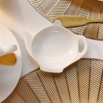 《Mikasa》Chalk白瓷茶包碟 | 茶具 茶包暫放 茶包架 筷架 小菜碟 醬碟