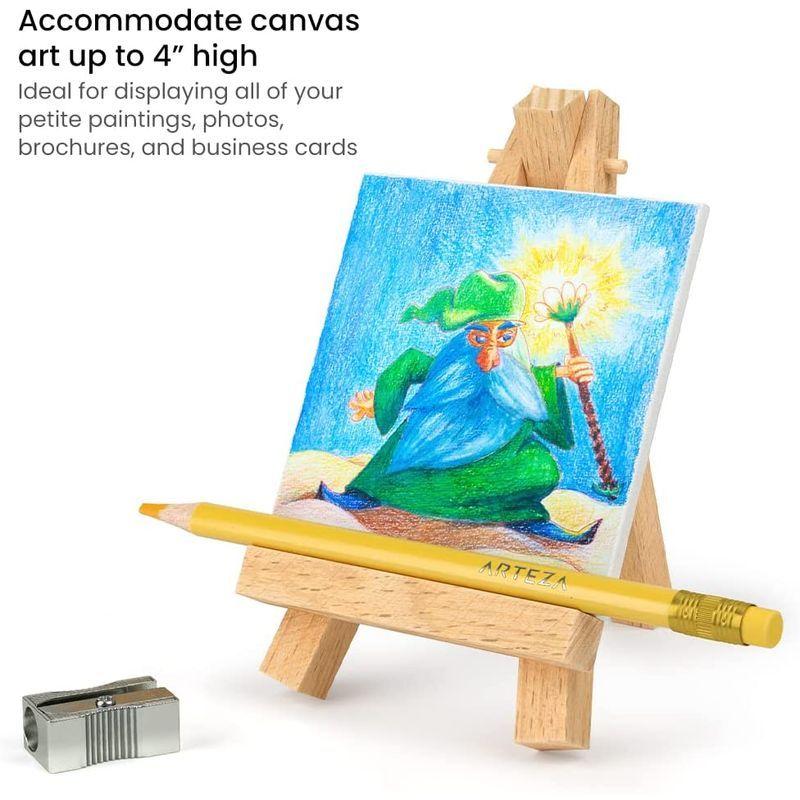 ARTEZA Mini Wood Display Easel, Pack of 40, Ideal for Displaying S