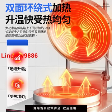 【台灣公司 可開發票】新款臺式電餅鐺商用雙面加熱烙餅機烤餅醬香餅煎餅千層餅機電餅鐺