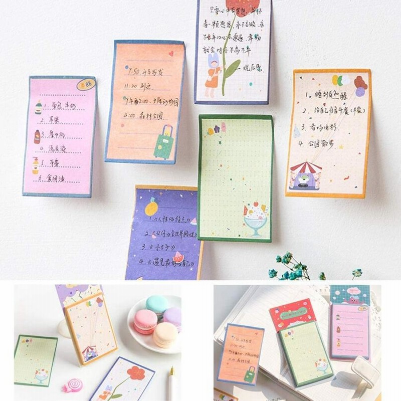 Minnilove 日常記入付箋 仕事プランの付箋 スケジュールのメモ帳 可愛い付箋 ふせん メッセージカード 強粘着ノート 超徳用 可愛い6種セッ 通販 Lineポイント最大get Lineショッピング