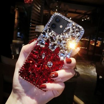 新年款iPhone17promax蘋果16pro鑲鉆保護套15適用14滿鉆手機殼13奢華高檔12promax全包11網紅女爆閃軟防摔潮