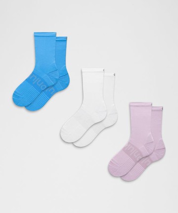 Unisex Power Stride Crew Socks 3 Pack Size Large